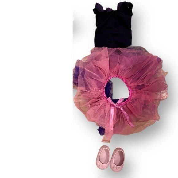 Disney Frozen Outfit Set With Elsa Dress Tutu Skirt Leggings & Ballet Flats For - Picture 4 of 7